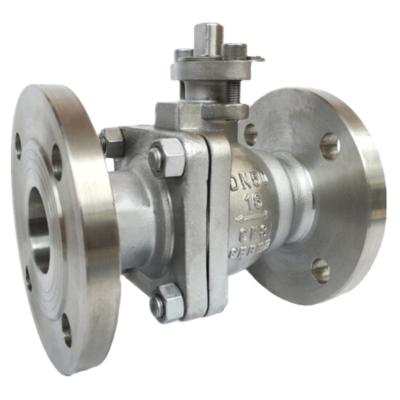 China PN16 DN15-DN200 CF8 Stainless Steel Flange High Temperature Ball Valve for sale