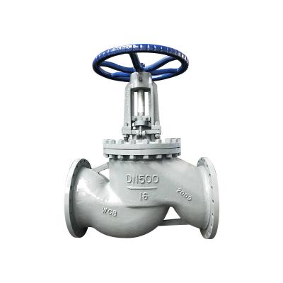 China PN16 DN500-DN600 WCB Carbon Steel Flange Large Diameter Globe Valve for sale