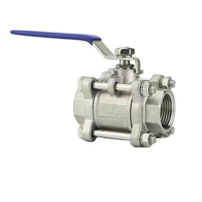 China Stainless Steel ANSI API Q11F-16P 1 Inch 304 Stainless Steel Threaded Steam Three Piece Internal Water Tap Industrial Manual Ball Valve for sale