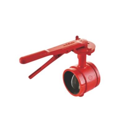 China Factory Wholesale High Quality D81X D381X Carbon Steel Handle Grooved Butterfly Valve for sale