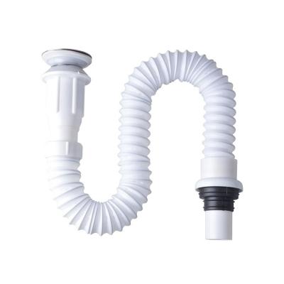 China Modern Flexible Basin Drains PVC Lavatory Kitchen Sink Drain Soft Tubing for sale