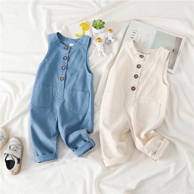 China Anti-pilling 2208 children pants 2022 babies denim overalls kids spring overalls cotton vest for sale