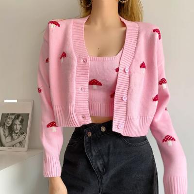 China Anti-wrinkle 272 new winter women fashion cardigan and clothes knitwear sweater suit cotton ladies set two-piece sweater cardigan for sale