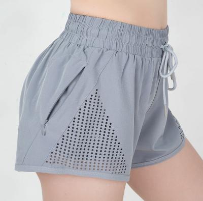 China 0080 High Quality Custom Workout Jogger Anti-Wrinkle Drawstring Gym Shorts Women Shaping Shorts Double Layered Bottom With Pocket for sale