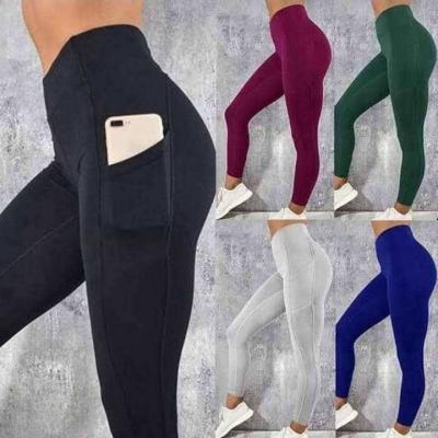 China Dropshipping High Quality 2046 Breathable Women Workout Sports Fitness Sports Pants Yoga Gaiters With Pocket for sale