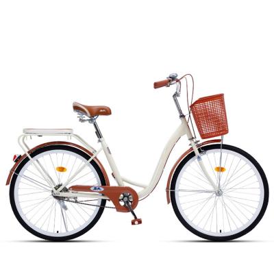 China HUC steel lady bike 24/26 inch bicycle for adults moped bicycle to work lady walks student vintagecity bike for sale