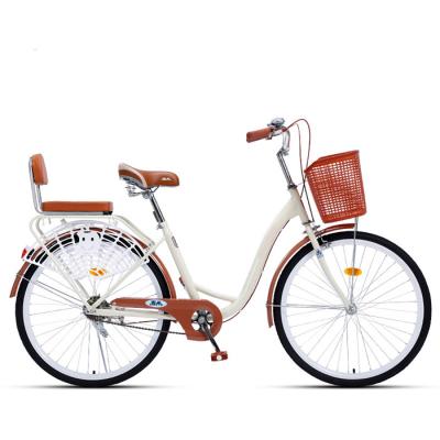 China HUC lady steel bike 24/26 inch bike for adults moped bicycle to work lady walks student vintagecity bike for sale