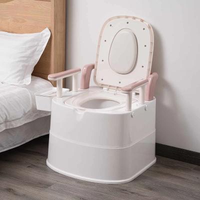 China 2021 New Factory Direct Hot Sale Concealed Portable Toilet Cistern With Flush Mount Paper Roll Holder Potty Movable Toilet Wholesale for sale