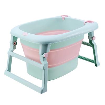 China Newborn Infant Adjustable Non-Slip Net Flange Mesh Net Baby Bath Tub Accessories Baby Bath Tub Seat Foldable Viable Baby Bathtub for sale