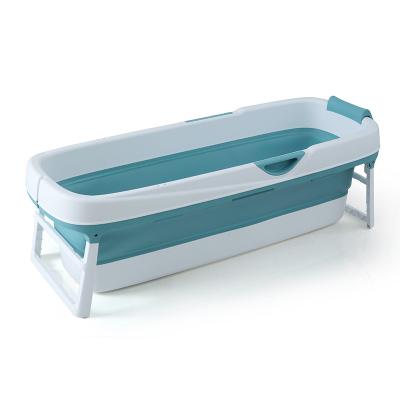 China 1.58M Folding Adult Bathtub Viable Adult Bath Barrel Baby Swimming Tub Thickening Plastic Foldable Tub With Cover ES/US/FR for sale