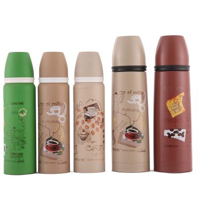 China Bullet 350ML 500ML 800ML 1L PORTABLE Stainless Steel Vacuum Coffee Mug Color Printed Thermos Insulated Sports Drink Bottle for sale