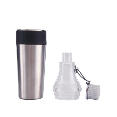 China Low Price 500ML 304 Stainless Steel PORTABLE Single Wall Multi Functions Cold Beer Mug Water Bottle Cheap Sports Travel Flask for sale