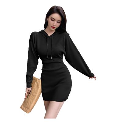 China Anti-wrinkle wholesale OEM fashion women party long sleeve casual wear fall office black clothes dress best selling monsoon for sale