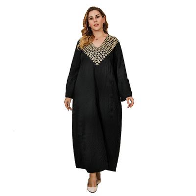 China wholesale plus size womens maxi dresses long sleeve boho dress ladies clothing 30181 for sale