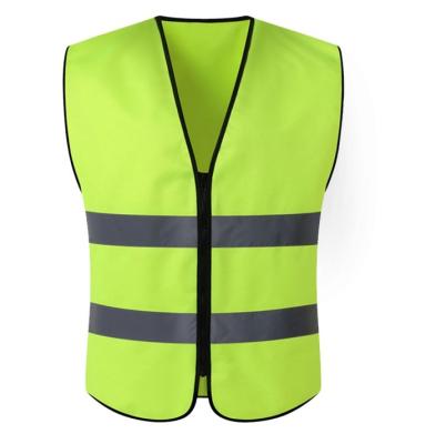 China High Visibility; Fluorescent EN 100% Polyester ISO 20471 Class 2 Yellow Orange Customize Logo Hi Vis Reflective Safety Vests for sale