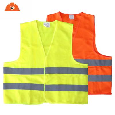 China High Visibility; ISO 20471 Fluorescent Class 2 EN 100% Polyester Manufacturer Yellow Orange Custom Logo Reflective Hi Viz Safety Invests for sale