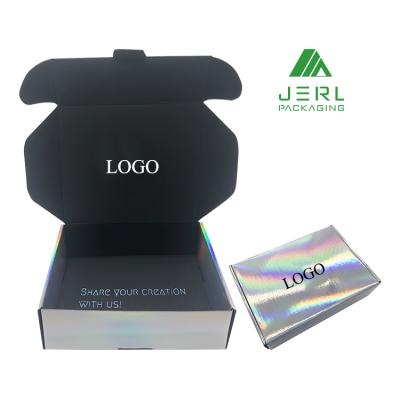 China Small Recyclable Black Packaging Shipping Boxes Glitter Shoe Boxes For Delivery Jars / Skin Care for sale