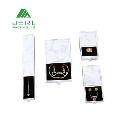 China Jewelry Customized Marble Bracelet Ring Necklace Jewelry Box Jewelry Packaging for sale