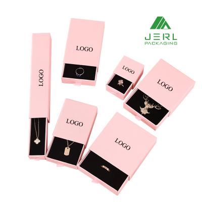 China Custom Logo Paper Jewelry Set Ring Jewelry Package Bracelet Earring Necklace Boxes Jewelry Packaging For Jewelry for sale