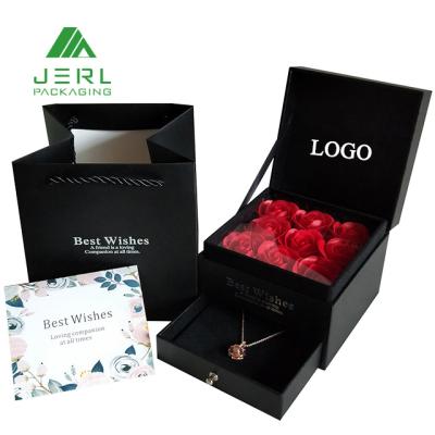 China Wholesale Handmade Rose Flower Box Luxury Packaging Gift Box for sale