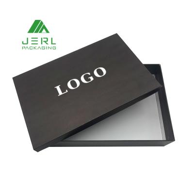 China Handmade Wholesale Custom Cardboard Paper Luxury Printed Black Shoe Box With Logo Design for sale