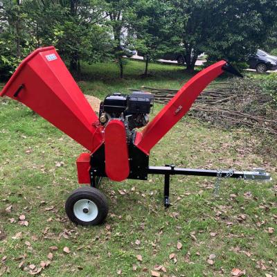 China Truss 5inch Wood Crusher Wood Chipper Machine With 15Hp Loncin Start Electric Motor for sale