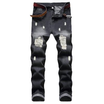 China Jean Pants Factory Price Men Stylish Black Hip Hop High Street Breathable Jeans for sale