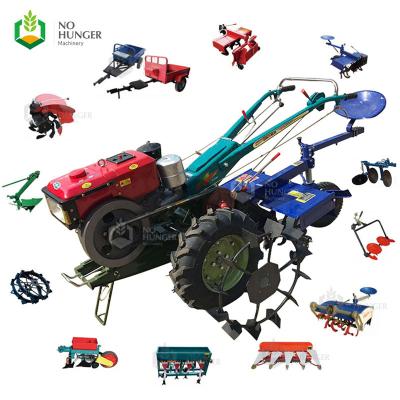 China China Factory Portable Farm Mini Simplicity Hand Push Control Driven Ridger Walk Tillage Tractor Small With Price PTO Agria Machine for sale