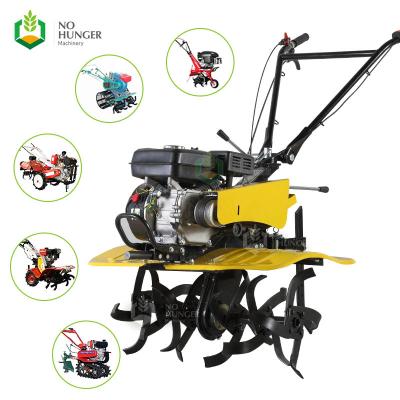 China Mini Motor Machine Hand Walk Lawn Farms Micro Diesel Rotary Engine Small Tractor Power Tiller Agricultural Cultivator For Farm for sale