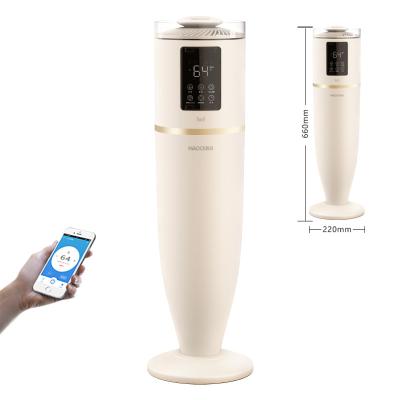 China Work Quietly Factory 5L Humidifier Floor Air Mist Maker Floor Standing Mobile Wifi Whisper Cool Mist Humidifier Quite for sale