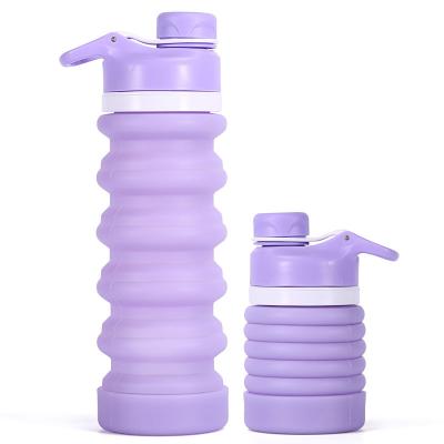 China Viable Silicone Sports Water Bottle Portable Collapsible Drinks Collapsible Outdoor Sports Bottle Silicone Sports Drink Water Bottle for sale