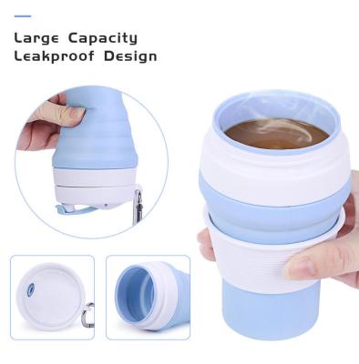 China Sustainable Reusable Travel Mugs Collapsible Silicone Snack Coffee Mugs Custom for sale