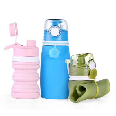 China Viable Silicone Sports Drink Water Bottle Custom Collapsible Logo Designed Grm Botella De Agua Collapsible Water Bottle for sale