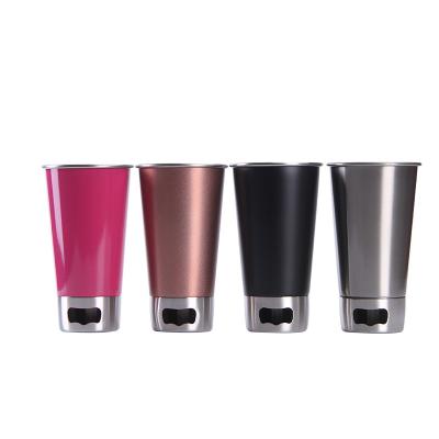 China With Multifunctional Bottle Opener 304 Stainless Steel Beer Mug Ice Bottle With Bottle Opener Wine Tumbler for sale