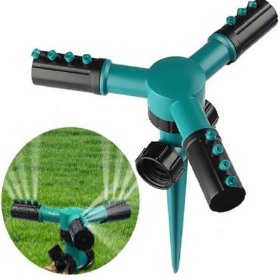 China Automatic Rotating Lawn Sprinkler 360 Degree Three-fork Sprinkler Lawn Water Garden Irrigation Tool FD for sale