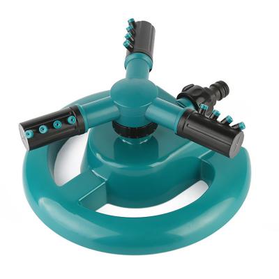 China Garden Gears Three Arm Water Rotary Sprinkler Sprayer 360 Degree Automatic Rotating Water Sprinkler System With Quick Connector DG for sale