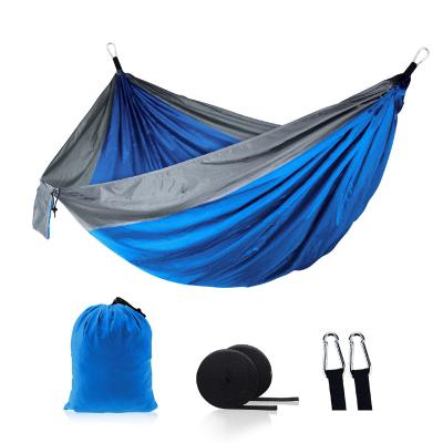 China Adult Outdoor Hammock 260*140cm Travel Camping Garden Beach Rainbow Rainbow Hammock Breathable With Carry Bag 210T Nylon Material for sale