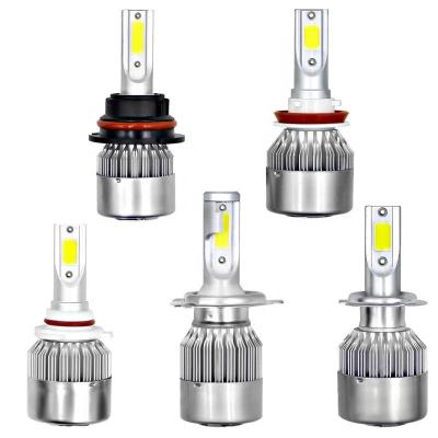 China Factory direct sales LED lights H7 H3 headlight lamp C6 H4 wholesale waterproof car led headlight universal for sale