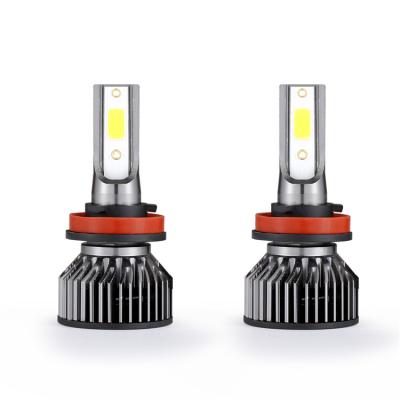 China Custom LED Turn Signal Amber V6 9005 + White Light Car Headlights 9006 h1 h4 h7 h11 72w 8000lm led car headlight assembly bulbs for sale