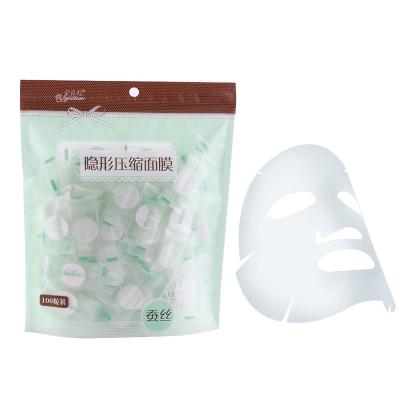 China 100 bags silk sheet compress ultra-thin skincare moist tablet face mask diy silk weighted eye for sale