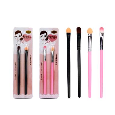 China Angular Blush 2 Women Blush Professional Black Blusher Plastic Eye Makeup Set Makeup Brush Sets for sale