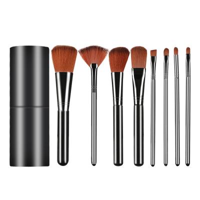 China Angular Blush 12 Tubes of Blush, Eyeshadow and Eyebrow Brushes Private Label Makeup Set Brush Black Professional for sale