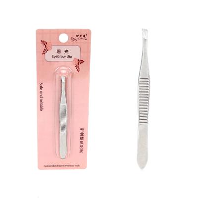 China Professional Eyebrow Stainless Steel Eyebrow Clip Paper Card Clear Dressing Customized Tweezers Eyelash Maker Wholesale for sale