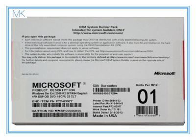 China activación de la empresa R2 25 CLT del servidor 2008 del triunfo del sistema operativo Windows 64Bit en línea en venta