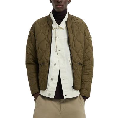 China Factory Wholesale Low Price Breathable Men Light Weight Soft Plaid Jacket In Olive for sale