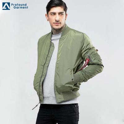 China Custom Made Viable Wholesale Blank Nylon Military Bomber Jackets Men for sale