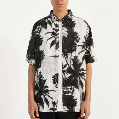 China Summer anti-shrink beach shirt focusrite custom graphic floral men's shirts full t-shirts in men's fasion for sale