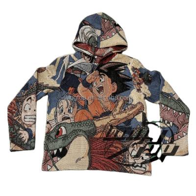 China 2022 Hot Sale Anti-Wrinkle Streetwear Tapestry Hoodie USA Streetwear Men Hoodies Plus Size Balaclava Woven Hoody for sale