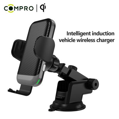 China New Arrival Fast Induction Automatic Car Mobile Phone Charger Wireless Charger for sale