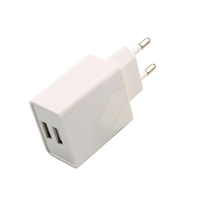 China Portable Most Popular Quick Fast Charger USB Travel Wall Charger For Mobile Phone With 2 Ports for sale